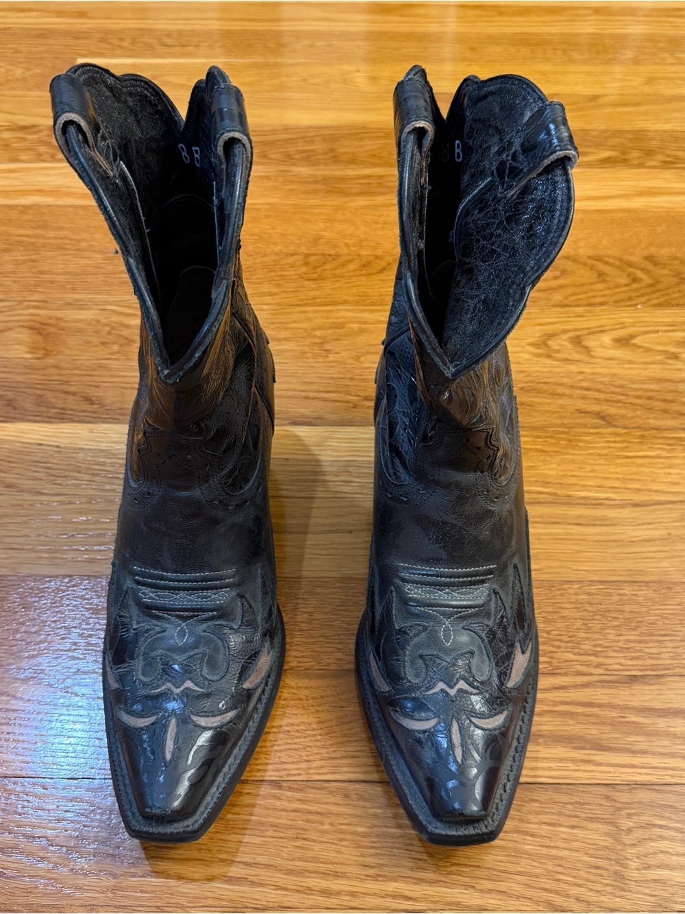 Ariat Dahlia Black Leather Western Boots (Style 10011914) - US Size 8 (EUR 38.5) - Picture 7 of 12